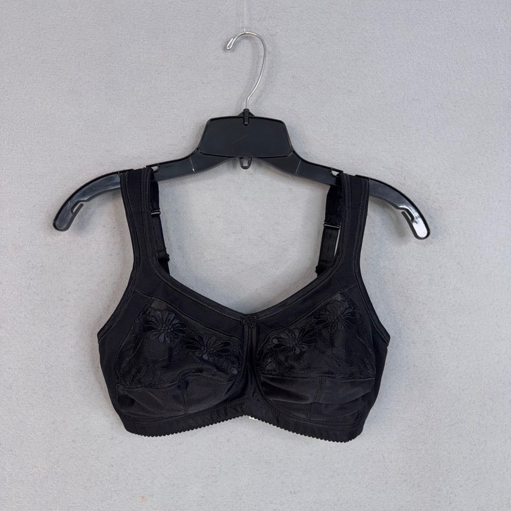 Anita Safina Bra Womens 34D Black Floral Post-Mastectomy Comfort Everyday